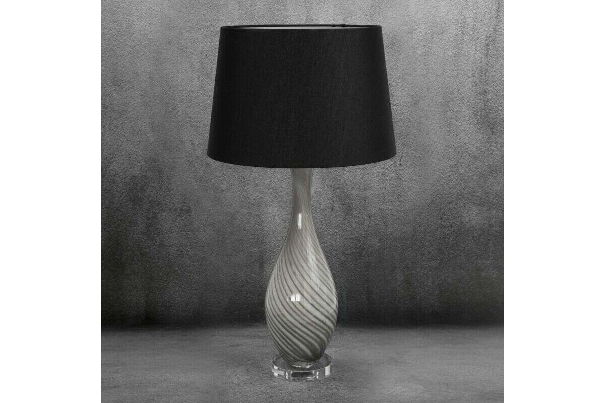 Megi asztali lámpa Fekete/ezüst 32x39x73 cm