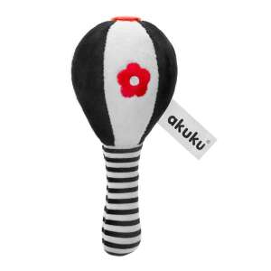 Akuku fekete-fehér plüss maracas baba csörgő - Akuku