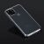 Samsung Galaxy S20+ clear silicone case on phone, angled view