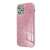 Forcell Shining tok iPhone 11 Pro Max-hoz, rózsaszín csillogó telefontok, oldalnézet