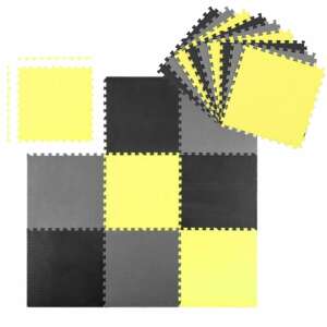 Ricokids Szivacs puzzle 180x180cm (9db) #szürke-sárga 94528805 Szivacs puzzle - 9 db