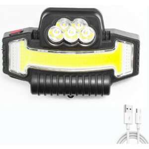 Lampă frontală cu 5 LED+COB, reîncărcabilă prin USB, în 5 moduri, rezistentă la apă W685-5 65561802 Lanterne