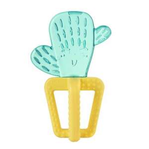 Chicco Fresh Cactus Teether, blue and yellow, for babies 4 months and up - Chewing gum