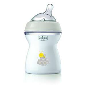 Chicco NaturalFeeling 250 ml Babyflasche mit mittelstarkem Sauger, Bienen-Design - Füttern