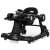 Asalvo FORMA1 3 in 1 Baby Walker, black, with adjustable height and wheels, converts to walker, push car, and play car