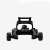 Asalvo FORMA1 3 in 1 Baby Walker, black, front view, with wheels, adjustable height