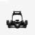 Asalvo FORMA1 3 in 1 Baby Walker, black, front view, with wheels, adjustable height
