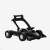 Asalvo FORMA1 3 in 1 Baby Walker, black, folded, compact design, easy to store