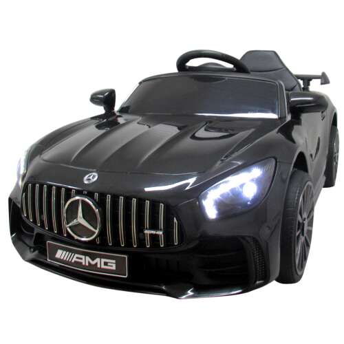 R-Sport Elektromos autó hang- és fényeffekttel + távirányító 12V #fekete