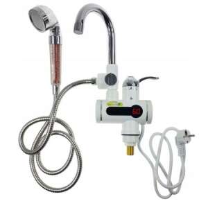 Digitális átfolyós vízmelegítő csaptelep tusrózsával, 3000W, instant vízmelegítő, konyhai csaptelep, fürdőszobai csaptelep - Nonbrand Csaptelep