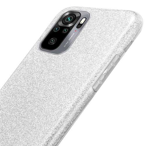 Xiaomi Redmi Note 10S ezüst csillámos telefontok, hátulnézet - Telefontok