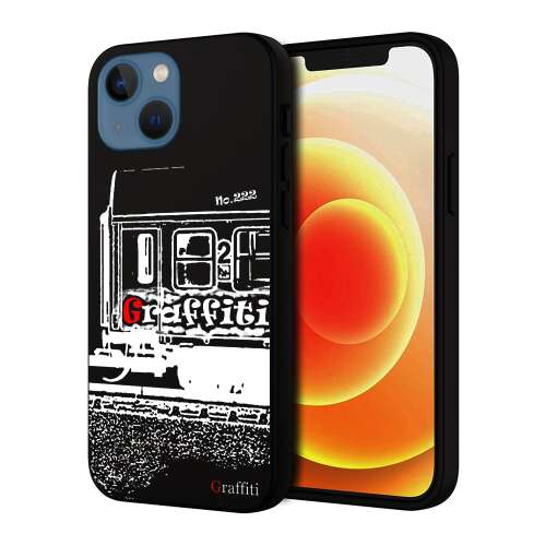 Graffiti iPhone 14 Plus telefontok vonat mintával - Telefontok