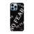 iPhone 13 Pro Max telefontok, fekete szilikon tok fehér "No Fear" felirattal, Graffiti márka