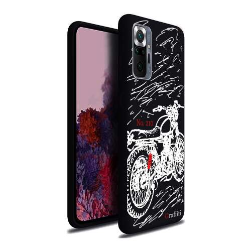 Graffiti Xiaomi Redmi Note 10 Pro / Note 10 Pro Max telefontok motoros mintával - Telefontok