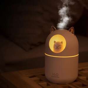 H2O Cicás Párásító Led világítással 300ML Rózsaszín