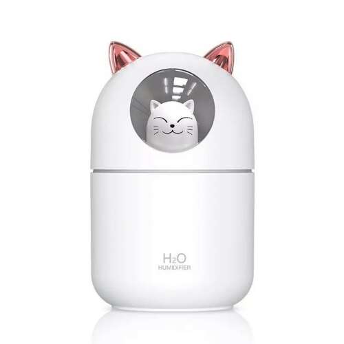 H2O Cicás Párásító Led világítással, 300ML, Fehér