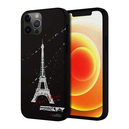 Graffiti iPhone 12 Pro Max telefontok Eiffel-torony mintával 