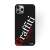 Graffiti iPhone 11 Pro Max telefontok, fekete szilikon tok fehér és piros Graffiti logóval, No. 219 mintával