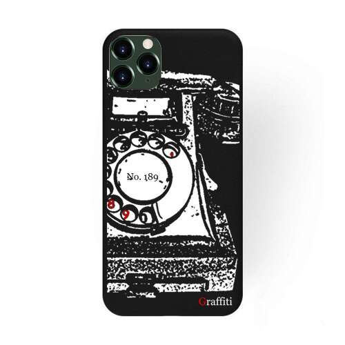 Graffiti iPhone 11 Pro Max telefontok vintage forgótelefon mintával - Telefon