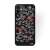 Graffiti iPhone 12 tok, fekete szilikon telefontok No. 190 mintával