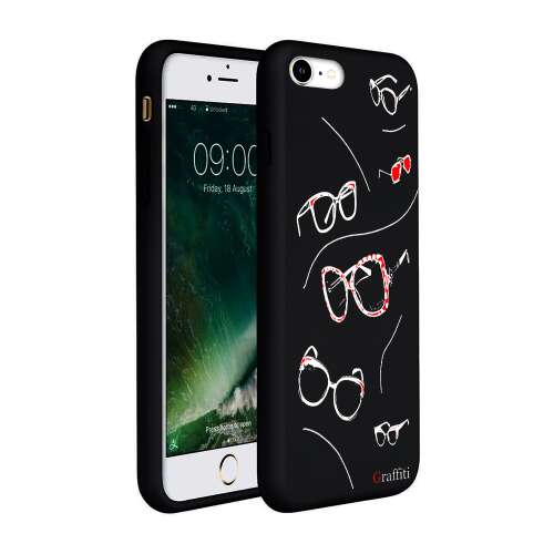 Graffiti iPhone 7 Plus telefontok szemüveg mintával - Telefon