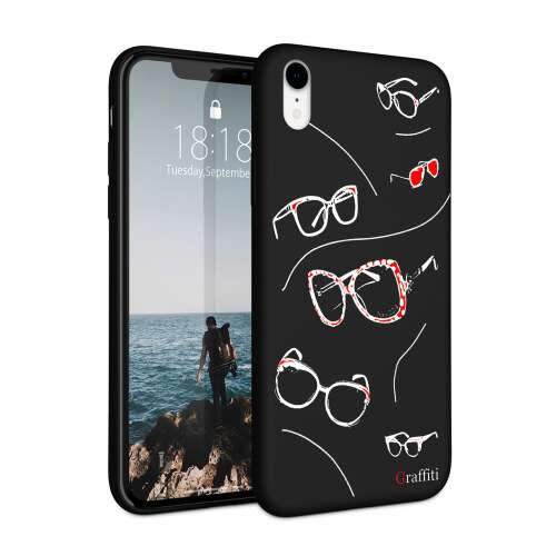 Graffiti iPhone Xr tok szemüveg mintával - Telefon
