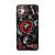 Graffiti telefontok Samsung Galaxy A32 5G-hez, fekete háttérrel és piros-fehér graffiti mintával