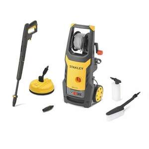 Stanley SXPW16PE nagynyomású mosó tartozékokkal, beleértve a lándzsát, fúvókákat, 6m magasnyomású tömlőt, vízszűrőt és habosító tartályt - Kert