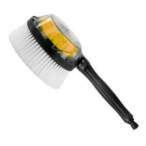 Stanley 41955 Rotary Brush for High Pressure Washer,  white bristles, black handle, yellow detail - Pressure Washer Accessory