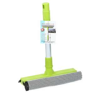 All Ride Car Accessories ablaktisztító kefe, 20cm, zöld, szivaccsal és gumi pengével, autóablakok tisztításához - All Ride