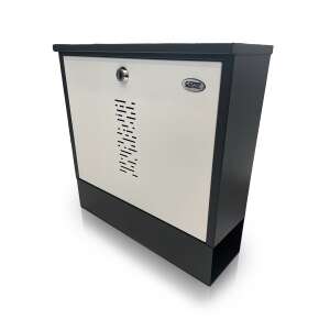 Bi-Color Minimal mailbox, white and black, with lock and keyhole, made in Hungary - Nonbrand Mailbox