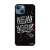 Graffiti New York City iPhone 13 mini telefontok, fekete szilikon tok fehér mintával