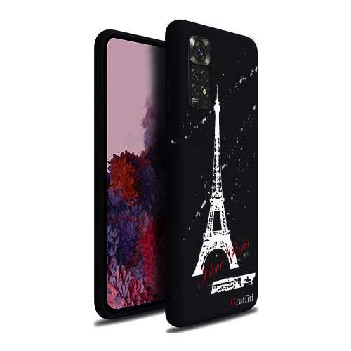 Graffiti Xiaomi Redmi Note 11 Pro / Note 11 Pro 5G Eiffel-torony szilikon telefontok - Telefon