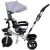 Funfit Kids Twist 360 Sivi Tricikl s Okretnim Sjedalom i Roditeljskom Kontrolom