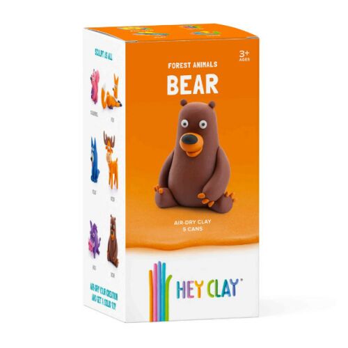 Hey Clay Medve DIY Gyurma Figura Készlet - Levegőn Száradó Gyurma Gyerekeknek