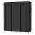 EasyUP XXL large mobile wardrobe, black, 170 x 170 x 40 cm, closed view