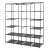 EasyUP XXL großer mobiler Kleiderschrank, schwarz, 170 x 170 x 40 cm, Gestell und Regale