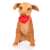 Fritzi plush short-haired Hungarian Vizsla, 30cm, brown, sitting, holding a red heart with 'I Love You' inscription