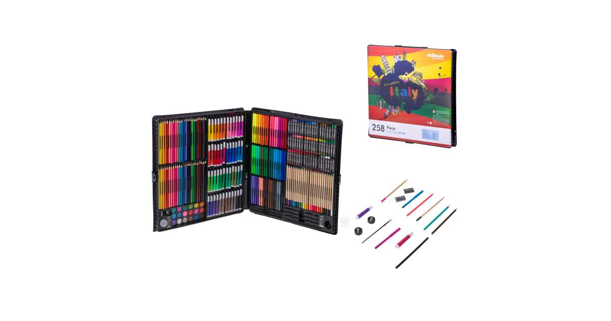 luxurious multi-function 258pcs kids painting kit