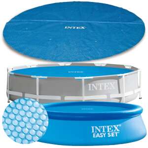 Слънчева покривка Intex за надземни басейни, басейн Intex Easy Set, покривка с мехурчета Intex