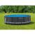 Intex round metal frame pool with blue solar cover