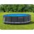 Intex metal frame pool with blue solar cover