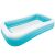 Angled view of Intex blue inflatable family pool