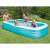 Family enjoying the Intex 305x183x56 cm inflatable family pool, blue