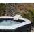 Intex PureSpa inflatable headrest, white, in a hot tub
