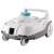 Intex ZX100 automatic pool vacuum cleaner, white and grey, front view