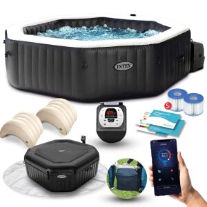 Intex PureSPA Jet & Bubble 6 személyes 218x71cm Felfújható Jakuzzi szett (28462) #sötétszürke 131035630