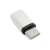 Micro USB to USB-C adapter, silver, for charging and data transfer