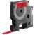 Dymo D1 label tape, 9mm x 7m, red on black
