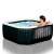 Intex PureSPA Jet & Bubble 4-miestny nafukovací vírivka so systémom na soľ, 201x71cm, zobrazujúci technológiu Fiber-Tech™